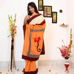 Flower Design With Hakoba Saree.