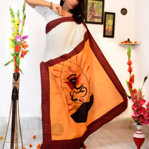 Ganesh Design Hakoba Saree.