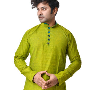 OLIVE GREEN GENTS SHORT KURTA