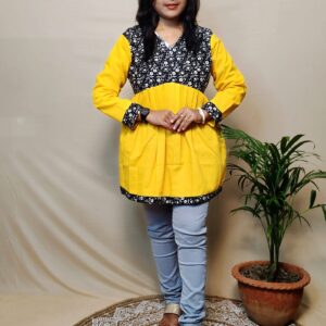 Stylish short top yellow